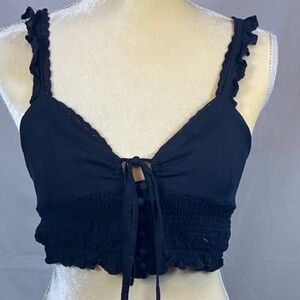 Urban Outfitters Women's Black Crop-top